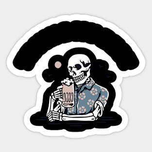 Trying My Best - Skeleton Drink Sticker